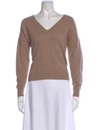 Pre-owned Naadam Cashmere V-neck Sweater In Neutral