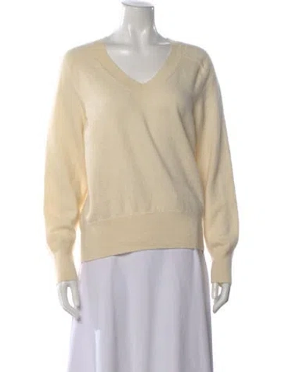 Pre-owned Naadam Cashmere V-neck Sweater In Neutral