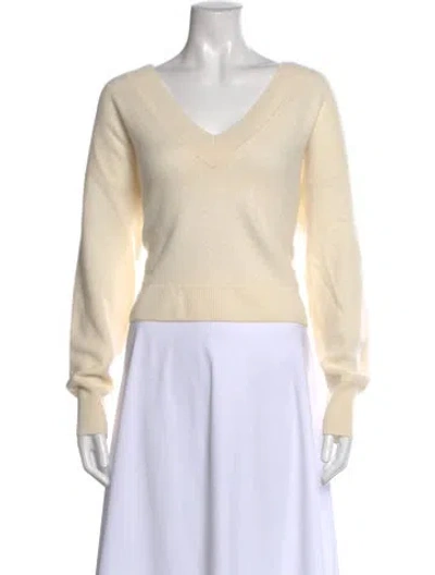 Pre-owned Naadam Cashmere V-neck Sweater In Neutral