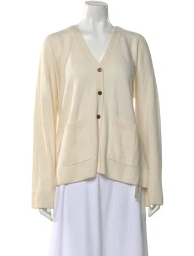 Pre-owned Naadam Cashmere V-neck Sweater In Neutral
