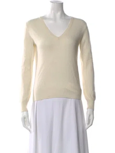 Pre-owned Naadam Cashmere V-neck Sweater In Neutral