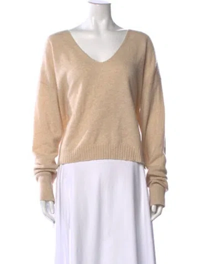 Pre-owned Naadam Cashmere V-neck Sweater In Neutral