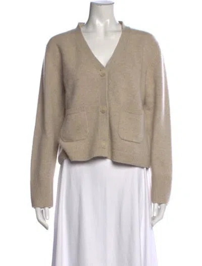 Pre-owned Naadam Cashmere V-neck Sweater In Neutral