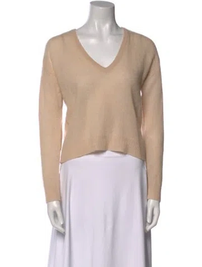 Pre-owned Naadam Cashmere V-neck Sweater In Neutral