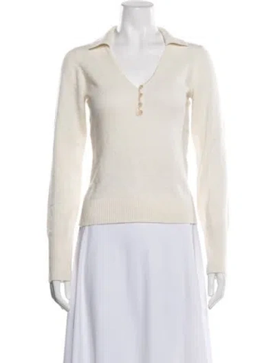 Pre-owned Naadam Cashmere V-neck Sweater In Neutral