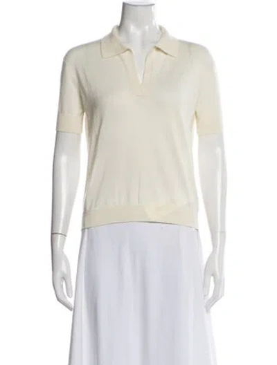 Pre-owned Naadam Cashmere V-neck Sweater In Neutrals