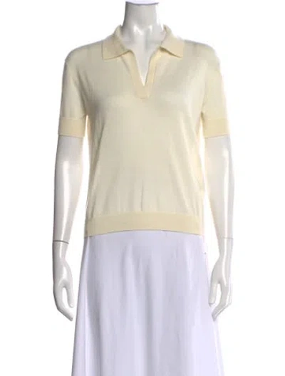 Pre-owned Naadam Cashmere V-neck Sweater In Neutrals