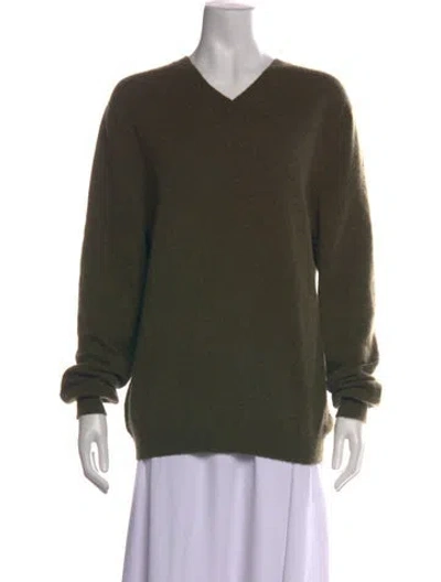 Pre-owned Naadam Cashmere V-neck Sweater In Neutrals