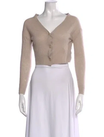 Pre-owned Naadam Cashmere V-neck Sweater In Neutrals