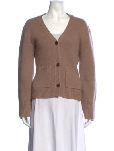 Pre-owned Naadam Cashmere V-neck Sweater In Neutrals