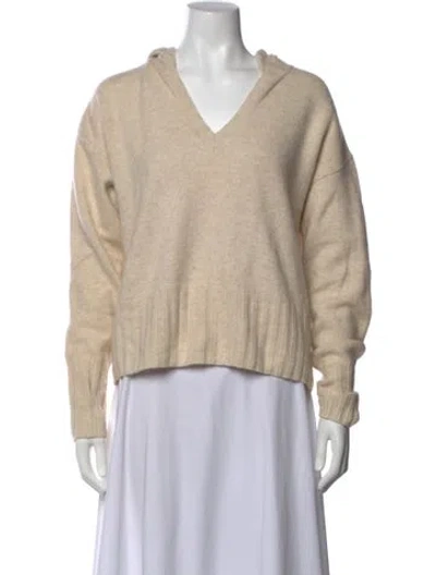 Pre-owned Naadam Cashmere V-neck Sweater In Neutrals