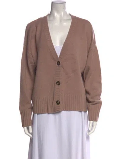 Pre-owned Naadam Cashmere V-neck Sweater In Neutrals
