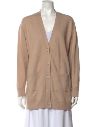 Pre-owned Naadam Cashmere V-neck Sweater In Neutrals
