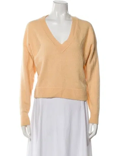 Pre-owned Naadam Cashmere V-neck Sweater In Orange
