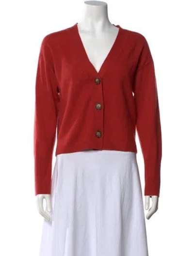 Pre-owned Naadam Cashmere V-neck Sweater In Orange