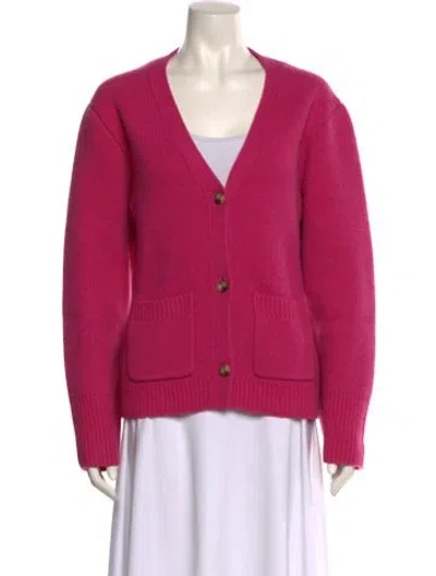 Pre-owned Naadam Cashmere V-neck Sweater In Pink