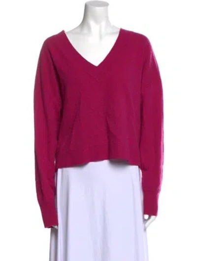 Pre-owned Naadam Cashmere V-neck Sweater In Pink