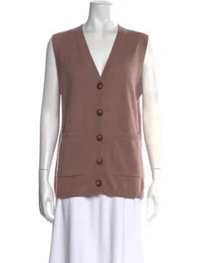 Pre-owned Naadam Cashmere V-neck Sweater In Pink