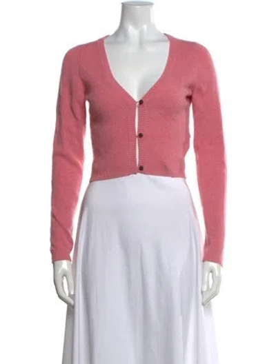 Pre-owned Naadam Cashmere V-neck Sweater In Pink