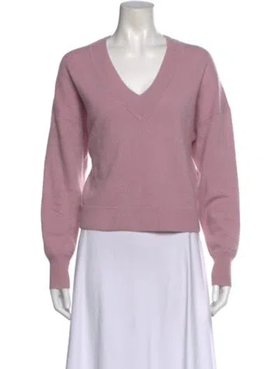 Pre-owned Naadam Cashmere V-neck Sweater In Purple