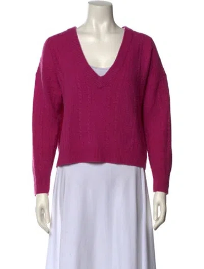 Pre-owned Naadam Cashmere V-neck Sweater In Purple