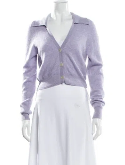 Pre-owned Naadam Cashmere V-neck Sweater In Purple