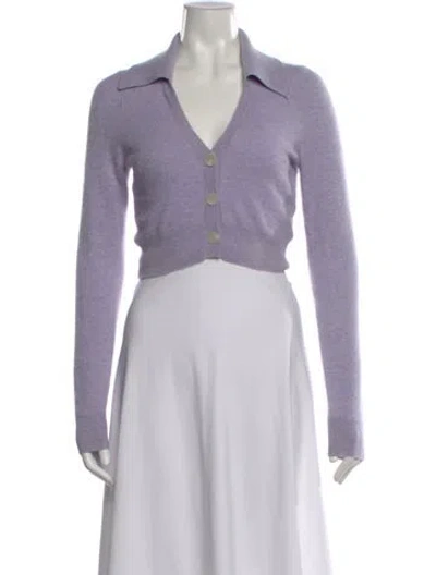 Pre-owned Naadam Cashmere V-neck Sweater In Purple