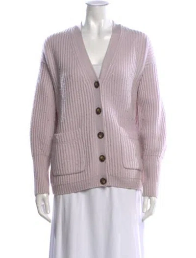 Pre-owned Naadam Cashmere V-neck Sweater In Purple