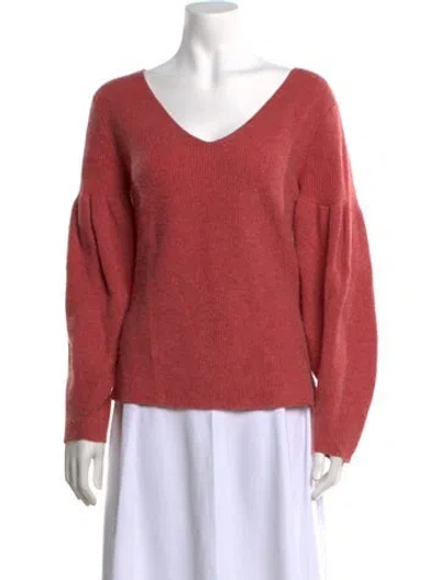 Pre-owned Naadam Cashmere V-neck Sweater In Red