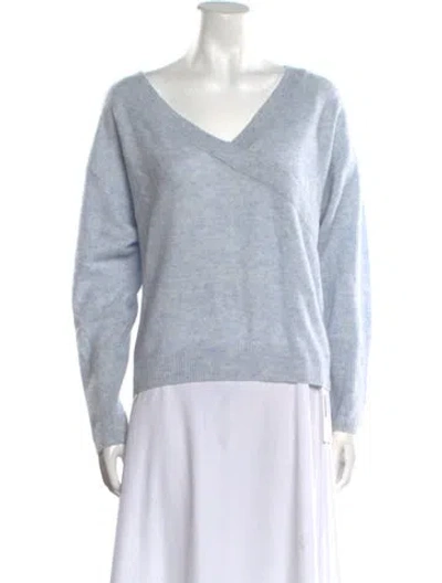 Pre-owned Naadam Cashmere V-neck Sweater W/ Tags In Blue