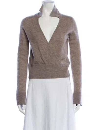 Pre-owned Naadam Cashmere V-neck Sweater W/ Tags In Gray