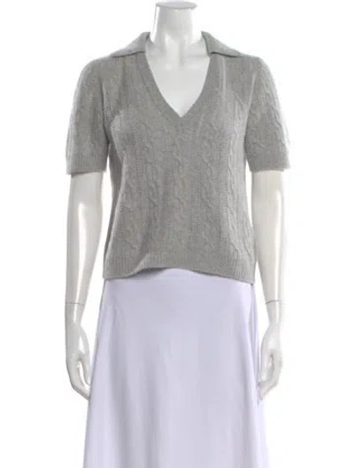 Pre-owned Naadam Cashmere V-neck Sweater W/ Tags In Gray