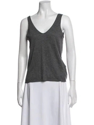 Pre-owned Naadam Cashmere V-neck Sweater W/ Tags In Grey