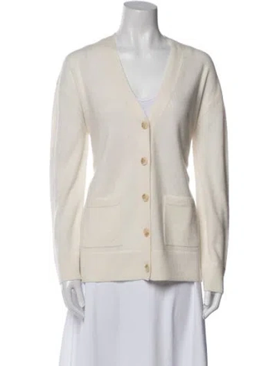 Pre-owned Naadam Cashmere V-neck Sweater W/ Tags In Neutral