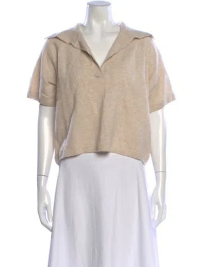 Pre-owned Naadam Cashmere V-neck Sweater W/ Tags In Neutral