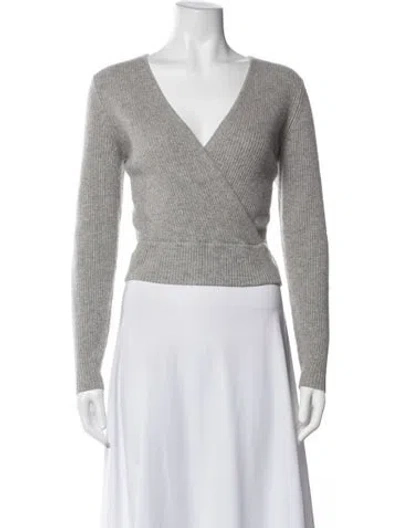 Pre-owned Naadam Cashmere V-neck Sweater In White