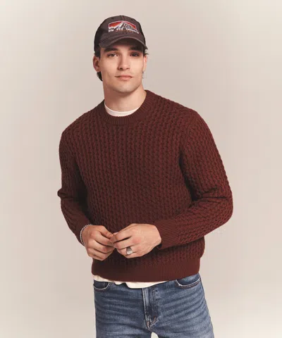 Naadam Cashmino Honeycomb Crewneck Sweater In Brown