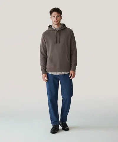 Naadam Cashmino Hoodie With Contrast Trim In Brown