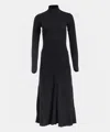 Naadam Cashmino Ribbed Button Front Dress In Smoke