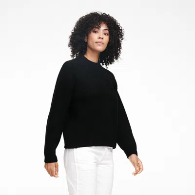 Naadam Cashmino Textured Crewneck Sweater In Purple Iris Marl