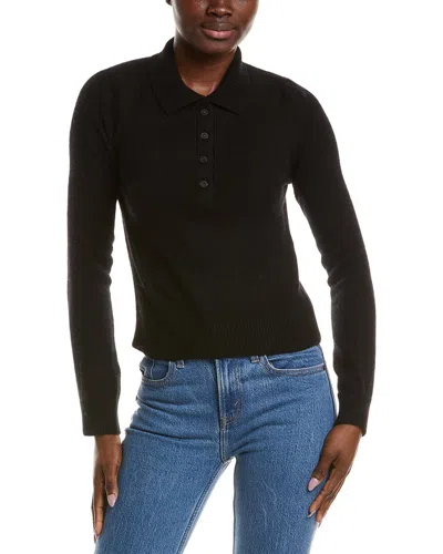 Naadam Cloud Cashmere Polo Sweater In Black