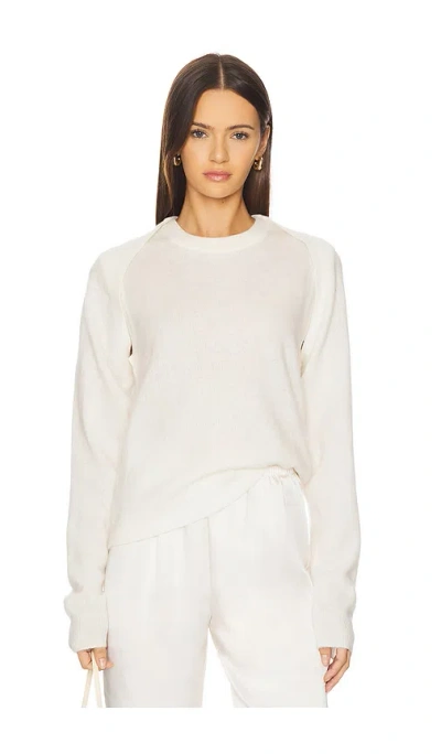 Naadam Coastal Cashmere Convertible Sweater In White