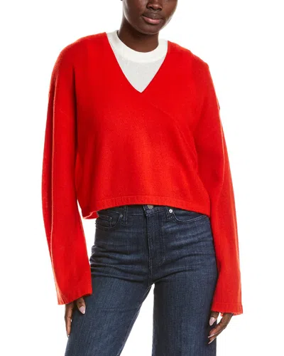 Naadam Coastal Wool & Cashmere-blend Layered Sweater In Red