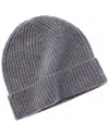 Naadam Collection Ribbed Wool & Cashmere-blend Beanie In Gray