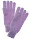 Naadam Collection Ribbed Wool & Cashmere-blend Gloves In Purple