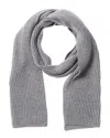 Naadam Collection Ribbed Wool & Cashmere-blend Scarf In Gray