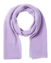 Naadam Collection Ribbed Wool & Cashmere-blend Scarf In Purple