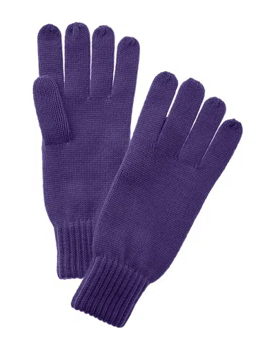 Naadam Collection Ribbed Wool & Cashmere-blend Gloves In Purple