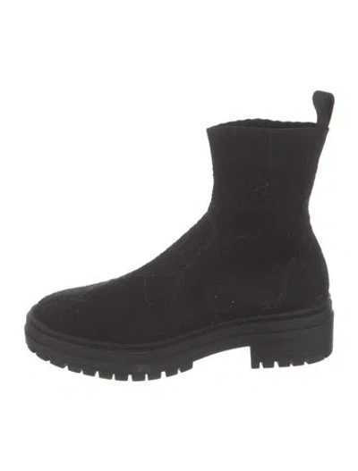 Pre-owned Naadam Combat Boots In Black