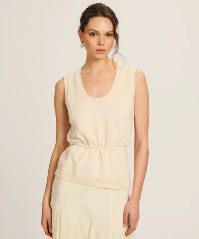 Naadam Cotton Belted Tank In White